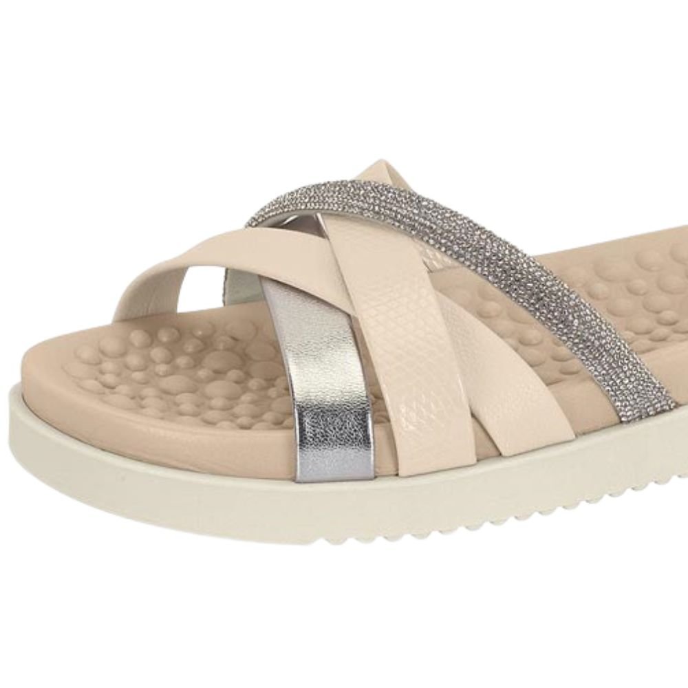 Tamanco Modare Ultaconforto Listra Cristal Creme 2