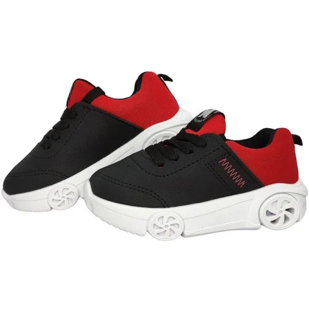 Tênis Molekinho Napa Carrinho com Led Preto/Verm