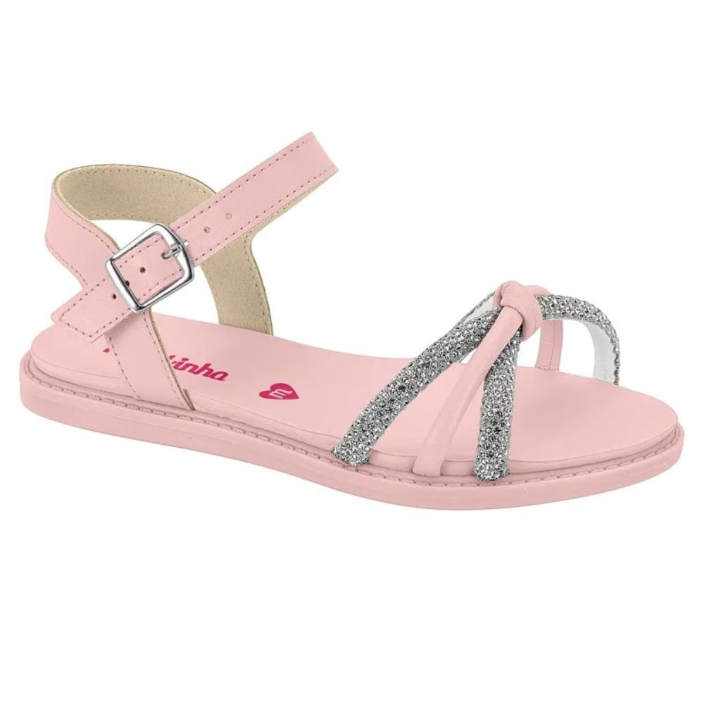 Sandalia Infantil Molekinha Tira Strass Rosa 2312.260 Rosa 1