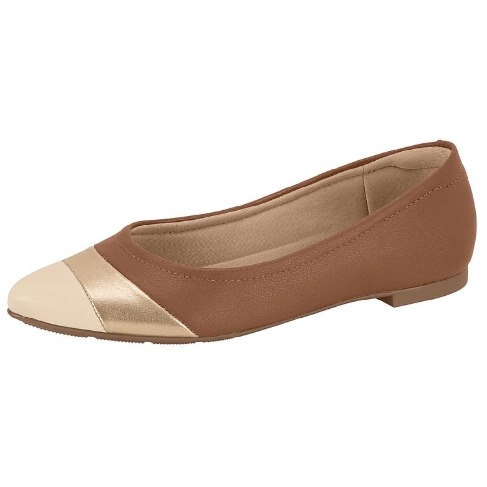 Sapatilha Feminina Modare Ultraconforto Bico Fino Napa Marrom 2