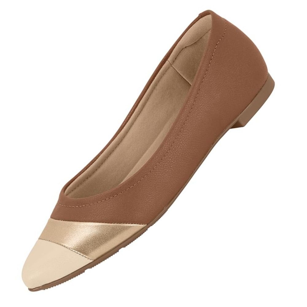 Sapatilha Feminina Modare Ultraconforto Bico Fino Napa Marrom 3