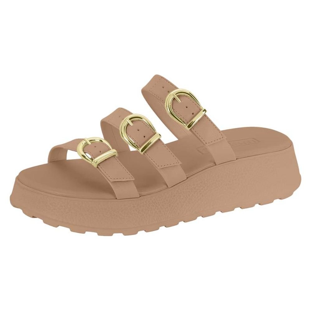 Sandália Moleca Feminina de Napa Turim Bege 2