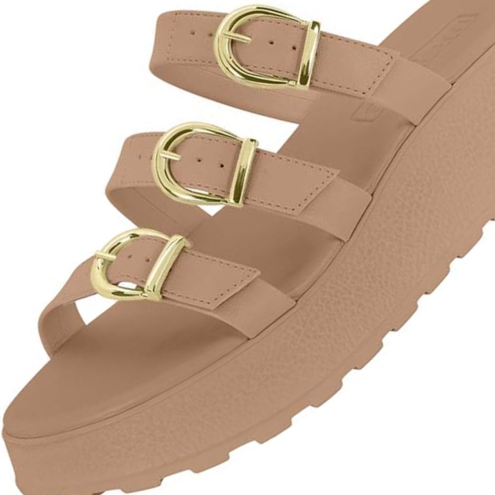 Sandália Moleca Feminina de Napa Turim Bege 3