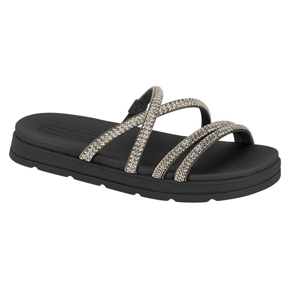 Chinelo Papete Moleca Tira Pronta Strass