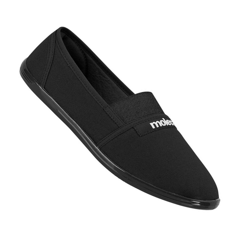 Sapatilha Moleca Feminina Elastico e Pano Brim Sider Preto 3