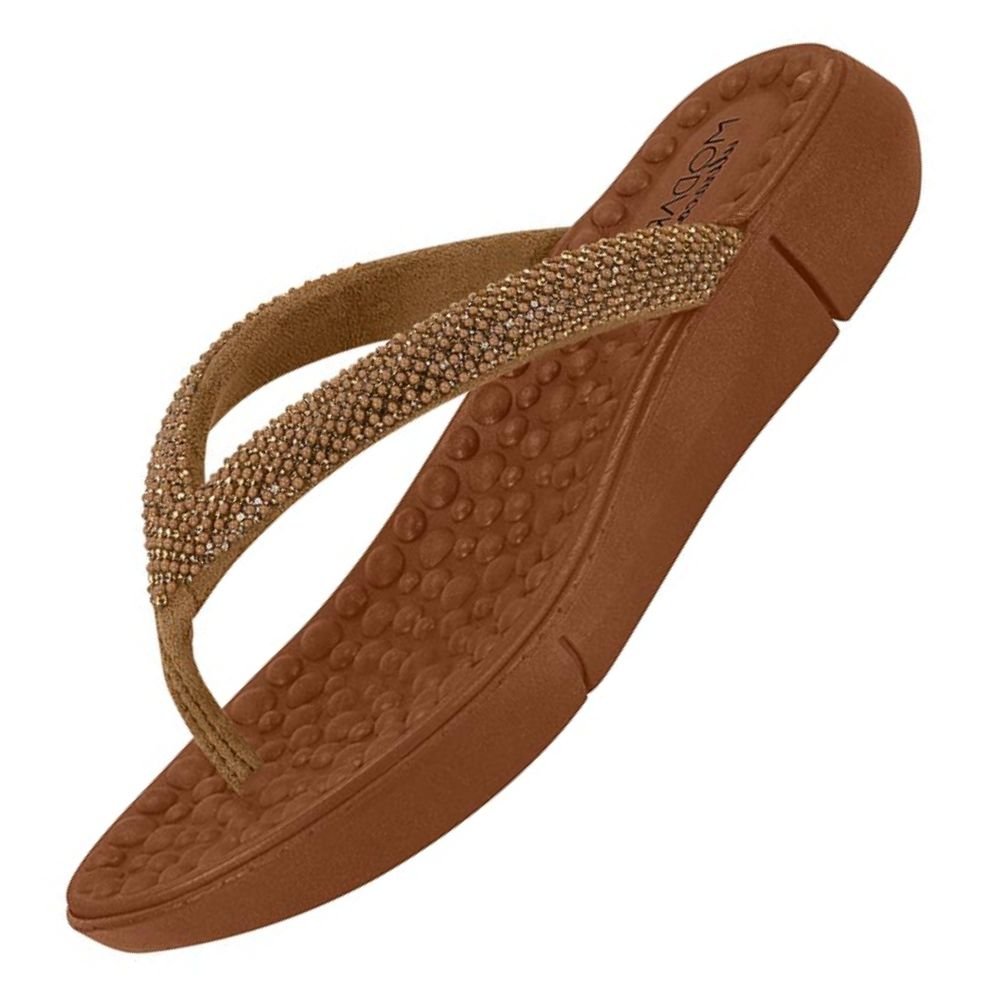 Tamanco Strass Modare Ultraconforto Palmilha Anatômica Marrom 3