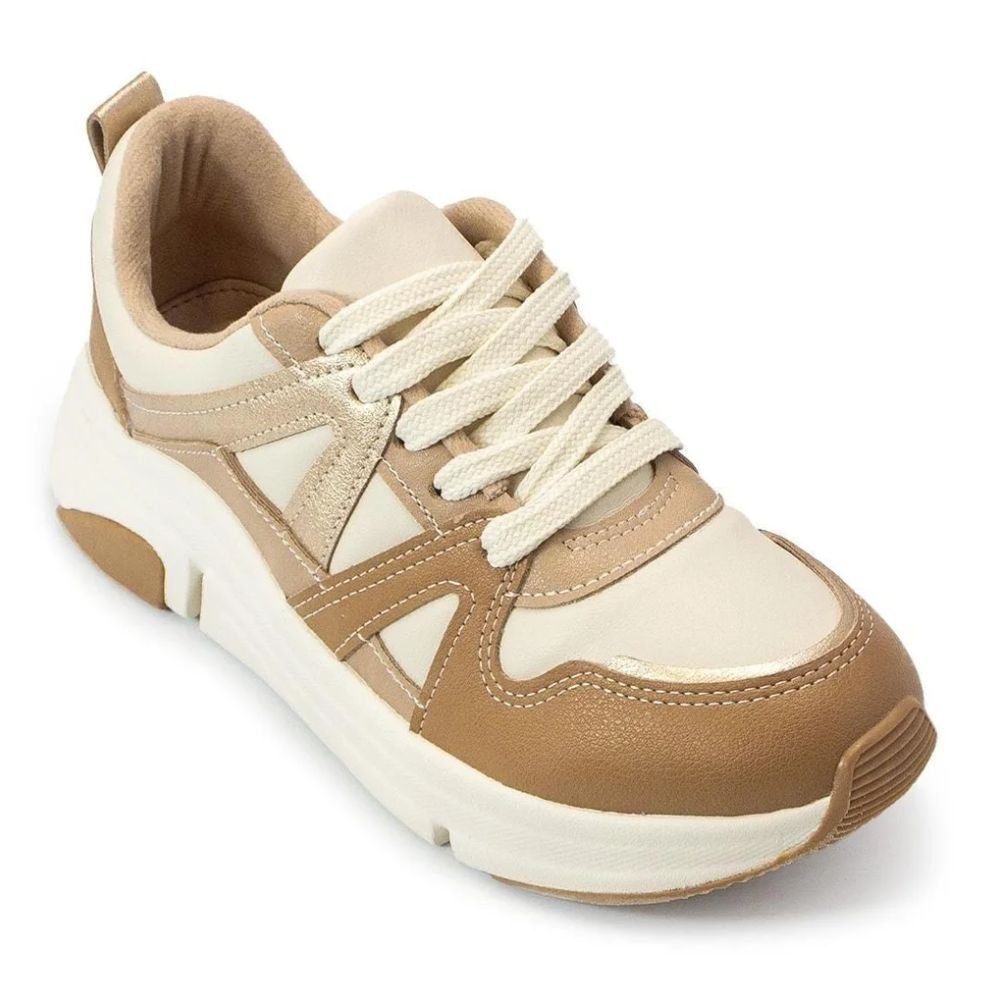 Tênis Modare Feminino Napa Ultraconforto Casual Dourado 2