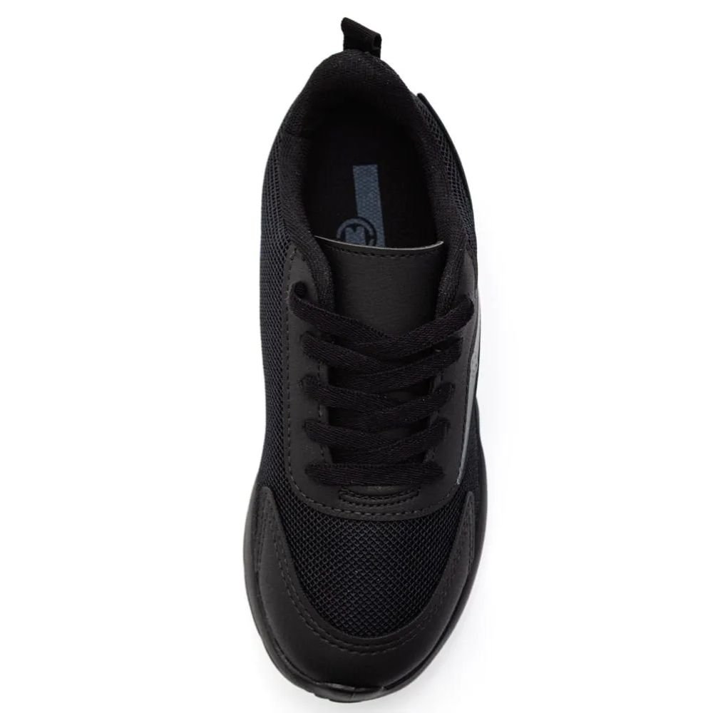 Tênis Molekinho Casual Juvenil Menino Com Cadarço Preto 2