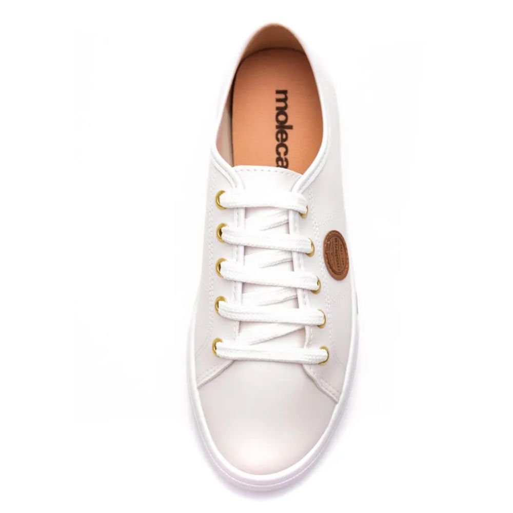 Tênis Casual Básico Feminino Moleca Branco 2