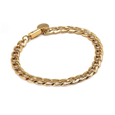 Pulseira Elo Cuban Aço Inox Key Design Bruce 10mm Dourado 2