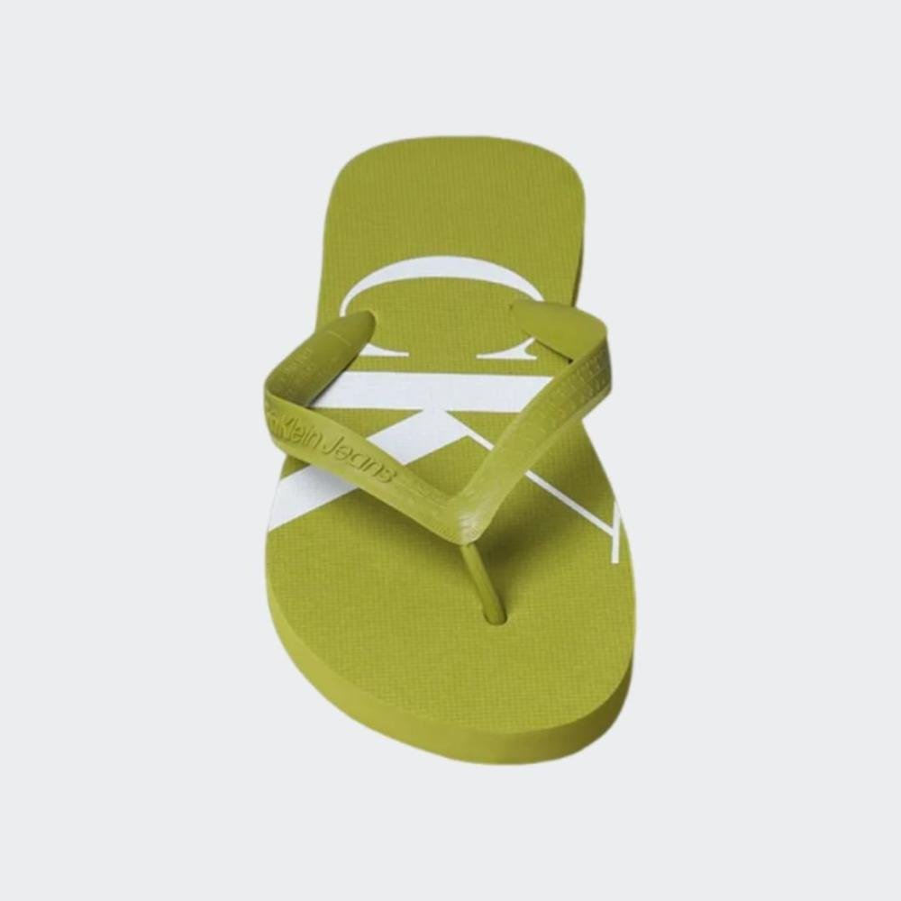 Chinelo Flip Flop Calvin Klein Jeans Logo Borracha Verde 3