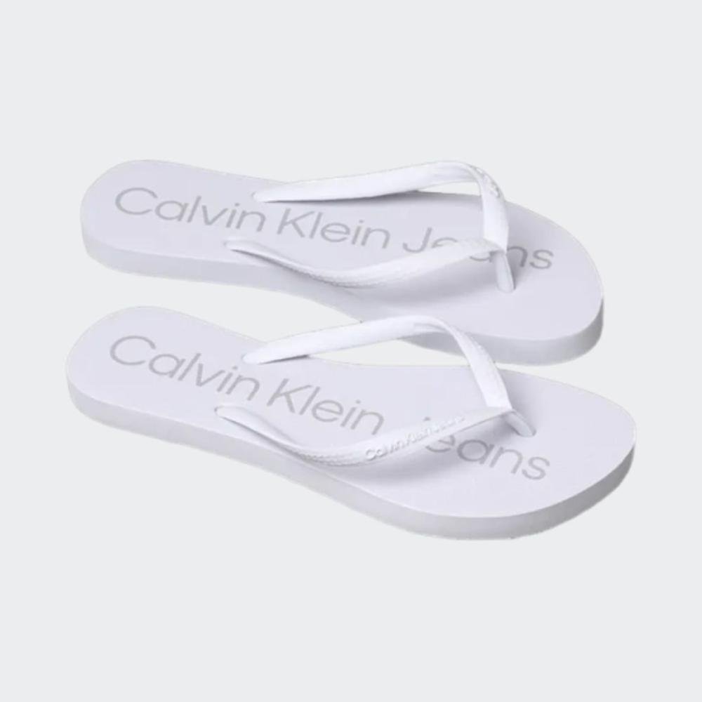 Chinelo Flip Flop Slim Calvin Klein Borracha Branco 2