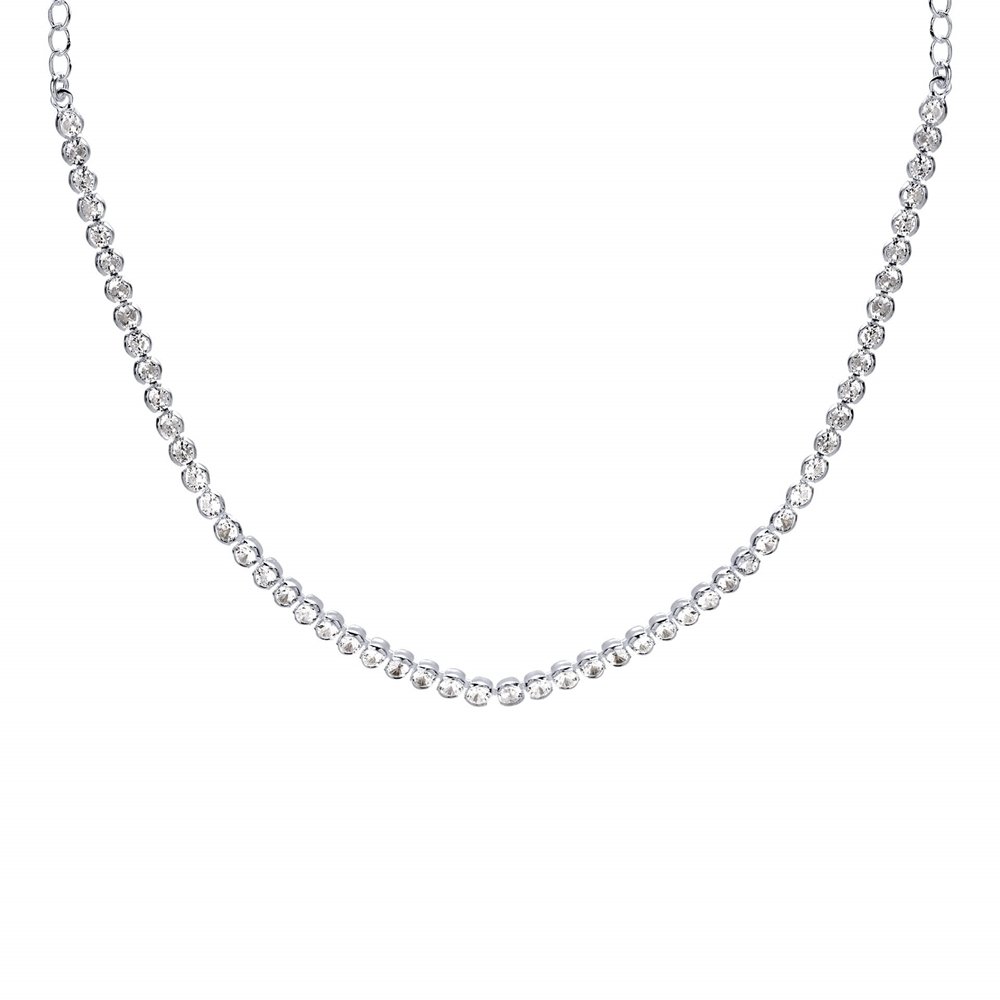 CHOKER PRATA LEVE RIVIERA ZIRCÔNIA G Prata 1