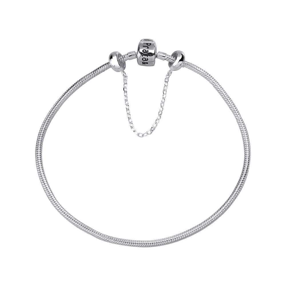 PULSEIRA  PRATA  ART COLLECTION + TRAVA 21 CM