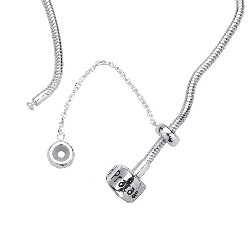 PULSEIRA  PRATA  ART COLLECTION + TRAVA 21 CM Prata 2