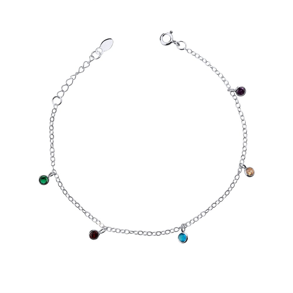 PULSEIRA PRATA COM ZIRCÔNIAS COLORIDAS Prata 1