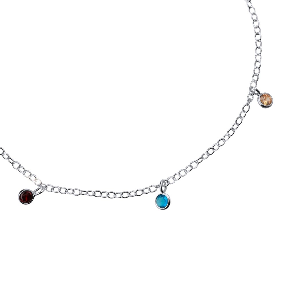 PULSEIRA PRATA COM ZIRCÔNIAS COLORIDAS Prata 2