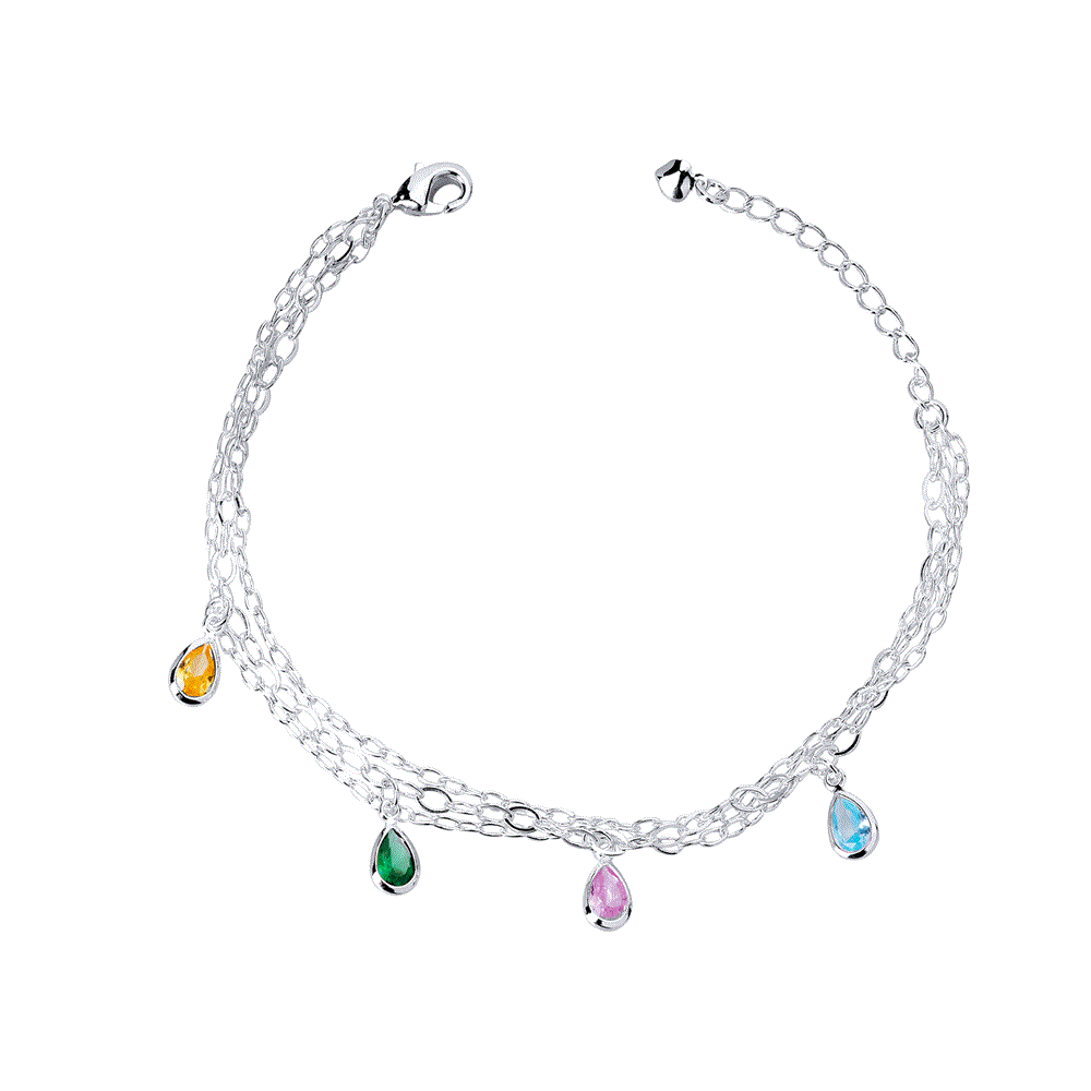 PULSEIRA PRATA LEVE COLORS GOTA Prata 1