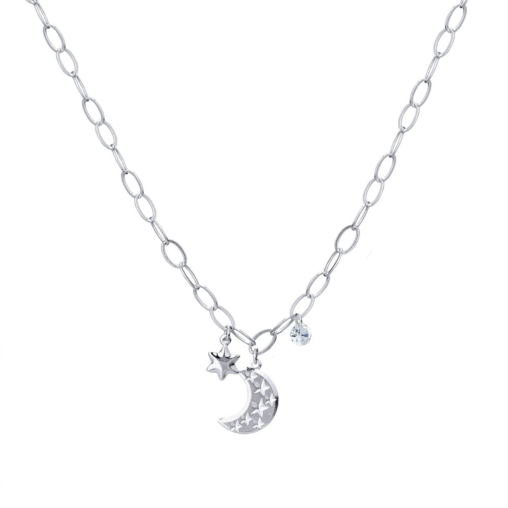 Colar Prata Leve Sky Lua Prata 1