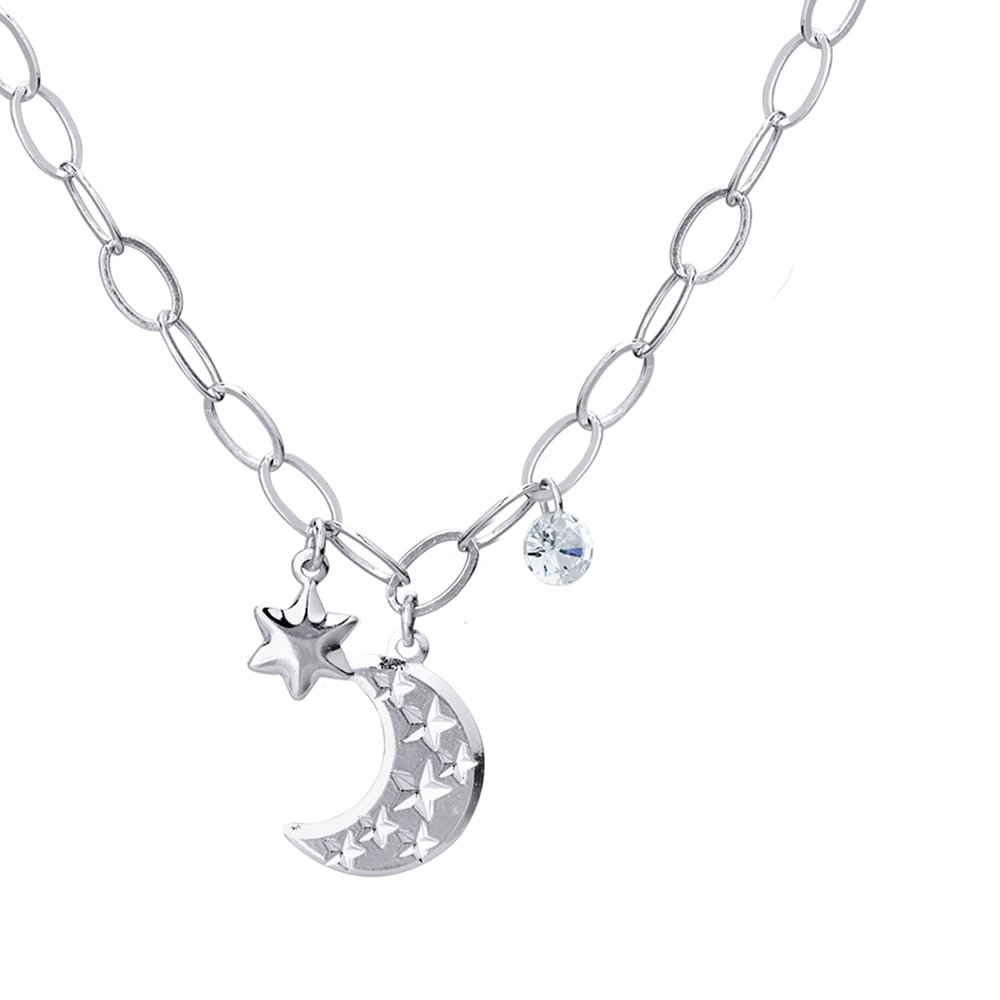 Colar Prata Leve Sky Lua Prata 2