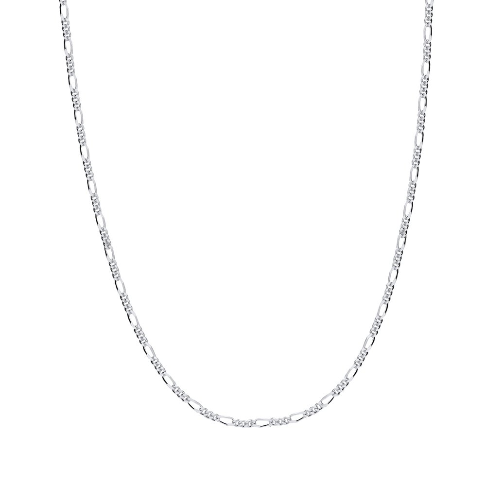 Corrente Prata Masculina Figaro 70 Cm