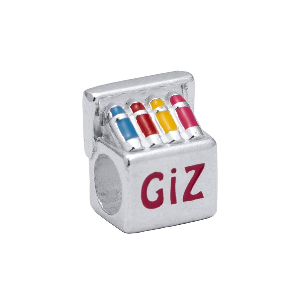 Berloque Prata Art Collection Infantil Caixa De Giz Esmaltado Prata 1