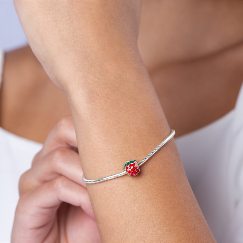 Berloque Prata Art Collection Morango Prata 3