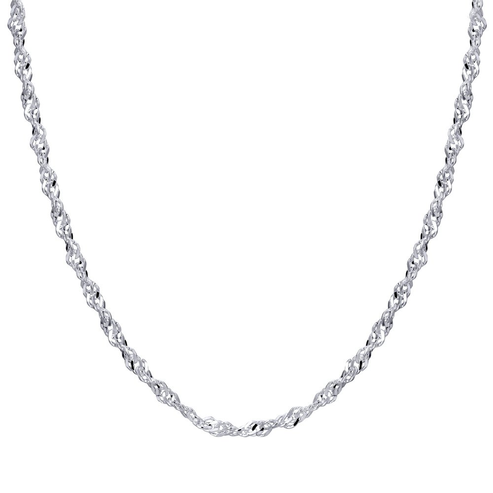 Gargantilha Prata Malha Torcida 50Cm Prata 1