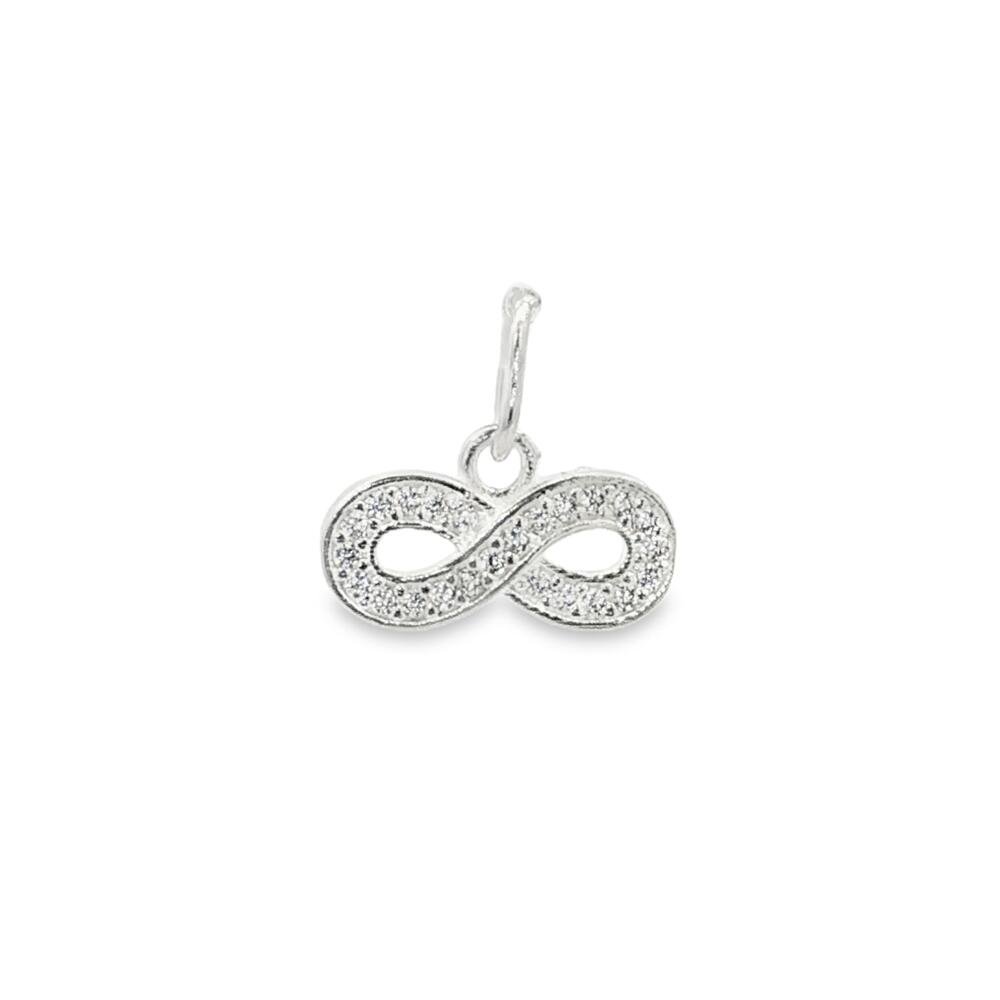 Pingente Prata Infinito com Zircônias