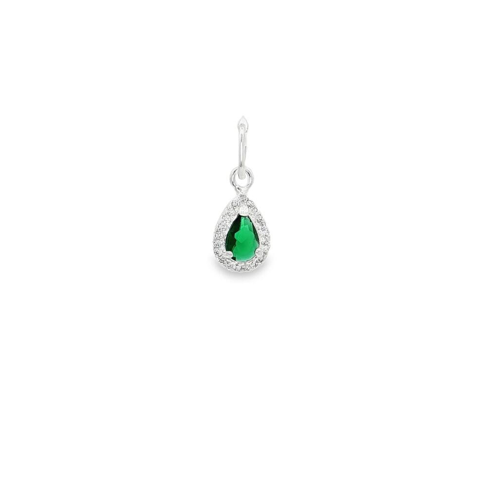 Pingente Prata Gota Zircônia