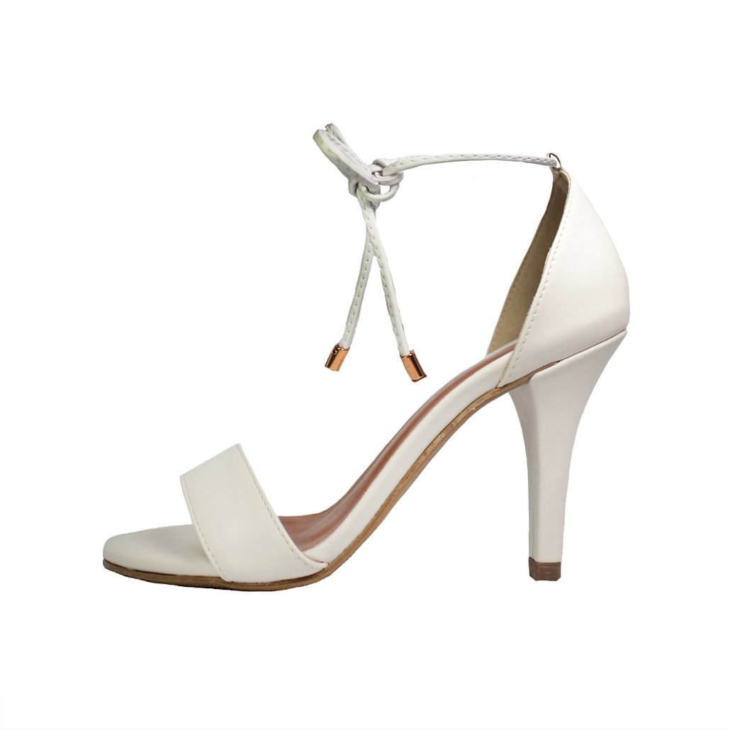 Sandália Troca Tira Salto Alto Fino Luiza Sobreira Off White Mod. 1053-2 Branco 5