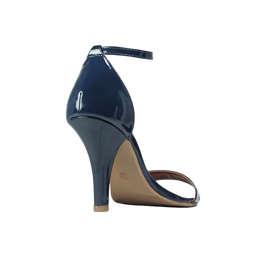 Sandália Salto Alto Fino Luiza Sobreira Verniz Azul Marinho Mod. 1051 Azul 3