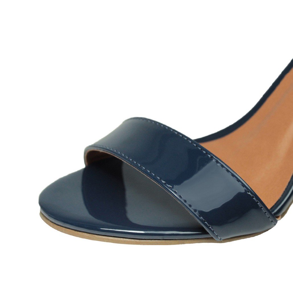 Sandália Salto Alto Fino Luiza Sobreira Verniz Azul Marinho Mod. 1051 Azul 4