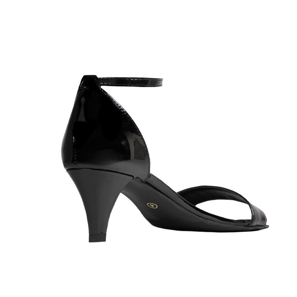 Sandália Salto Baixo Fino Luiza Sobreira Verniz Preto Mod. 4065 Preto 3
