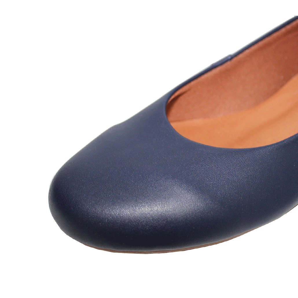 Scarpin Boneca Salto Baixo Grosso 3cm Luiza Sobreira Azul Marinho Mod. 2148 Azul 4