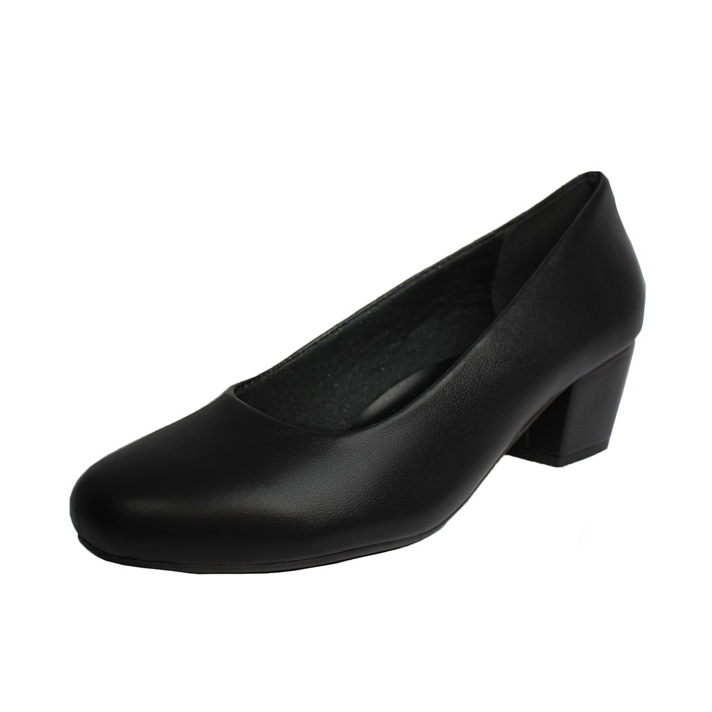 Scarpin Boneca Salto Baixo Grosso Luiza Sobreira Preto Mod. 2076 Preto 1