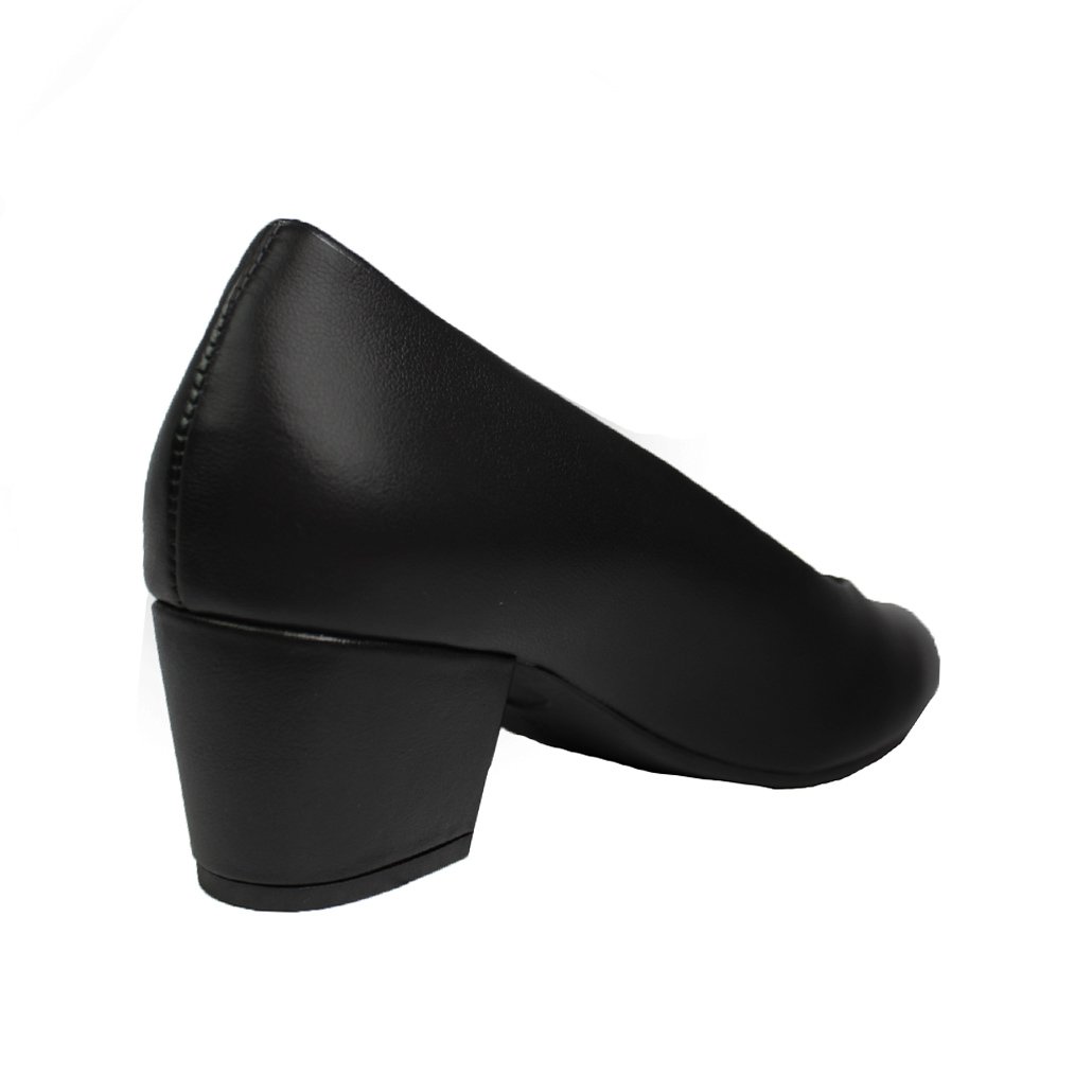 Scarpin Boneca Salto Baixo Grosso Luiza Sobreira Preto Mod. 2076 Preto 3