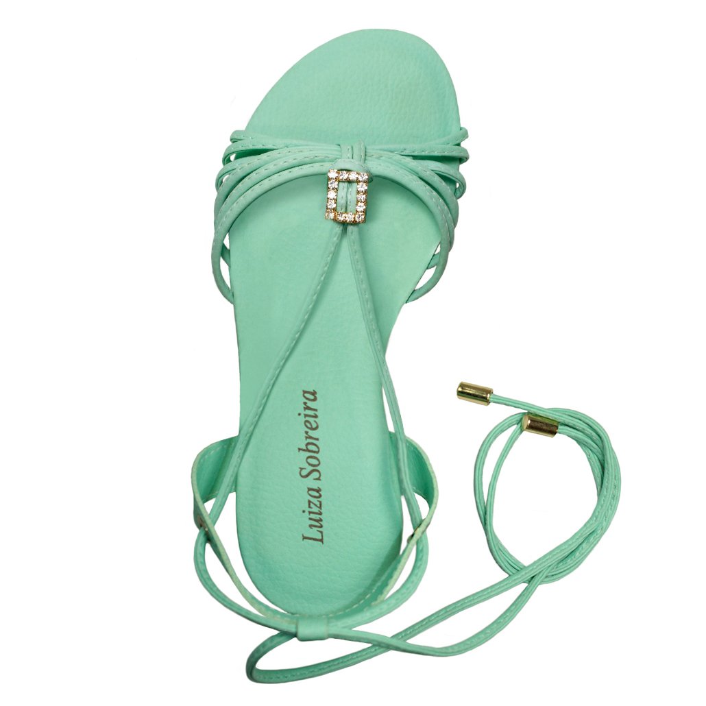 Rasteira Strass Troca Tira Luiza Sobreira Verde Mod. 2050-2 Verde 2