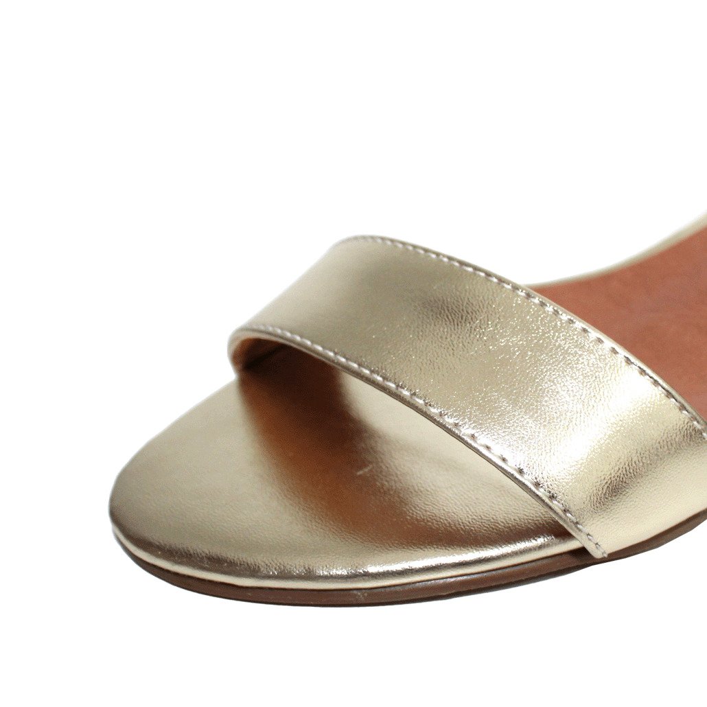Sandália Salto Baixo Grosso 3cm Luiza Sobreira Dourada Mod. 2141 Dourado 4