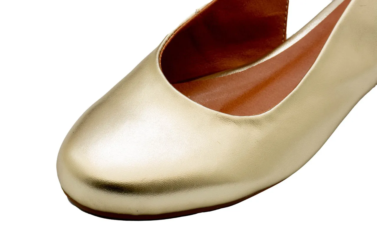 Sandália Salto Baixo Grosso 3cm Luiza Sobreira Dourada Mod. 2150 Dourado 4
