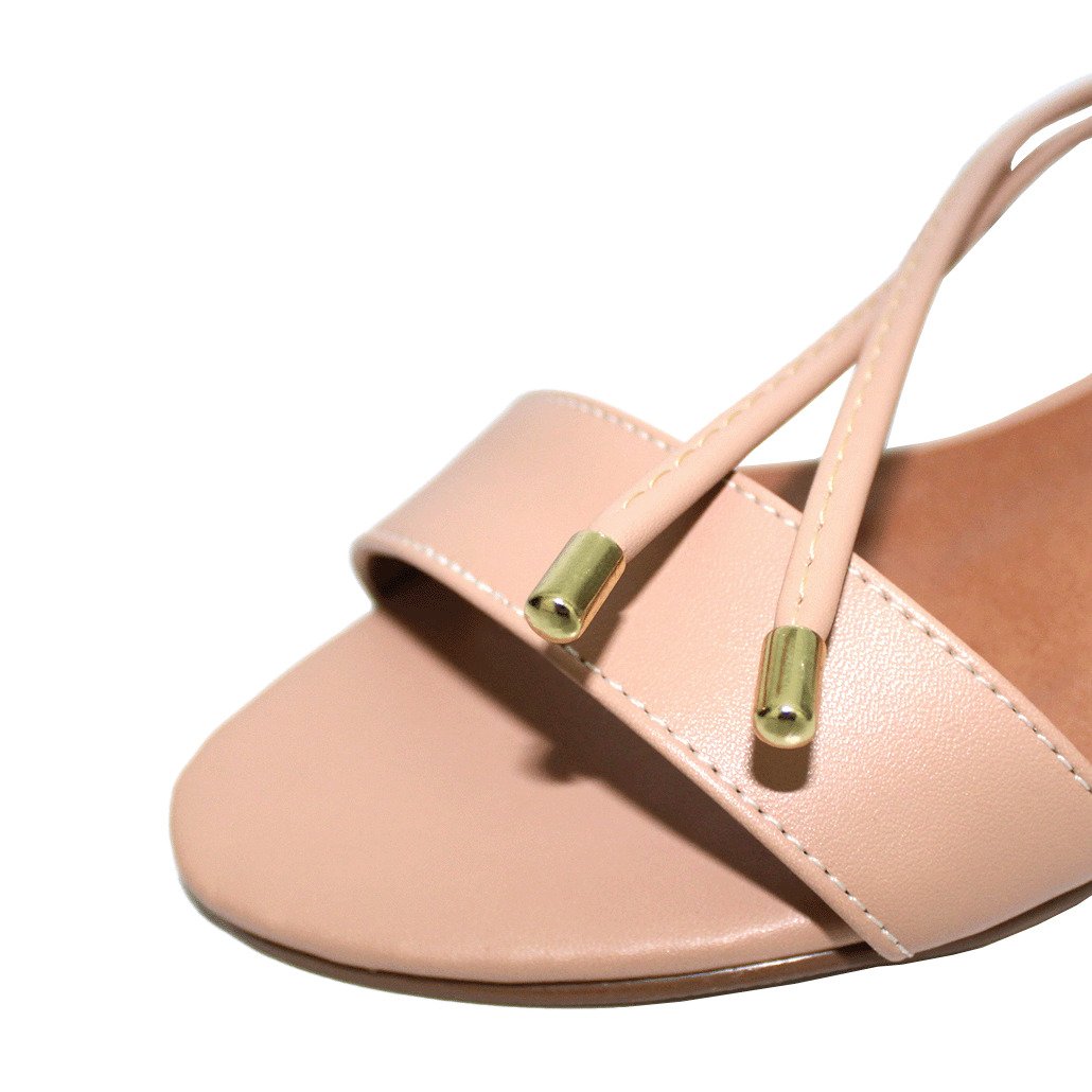 Sandália Troca Tira Salto Baixo Grosso 3cm Luiza Sobreira Nude Mod. 2140-2 Bege 1