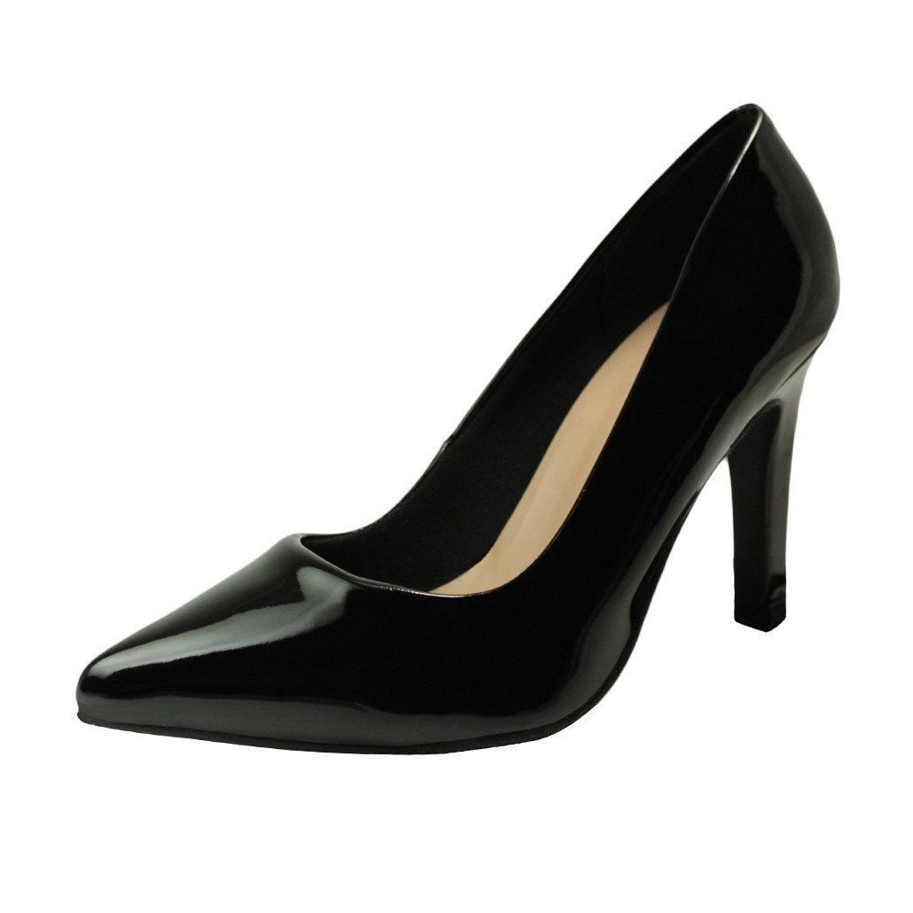 Scarpin Salto Alto Fino Luiza Sobreira Verniz Preto Mod. 4099 Preto 1