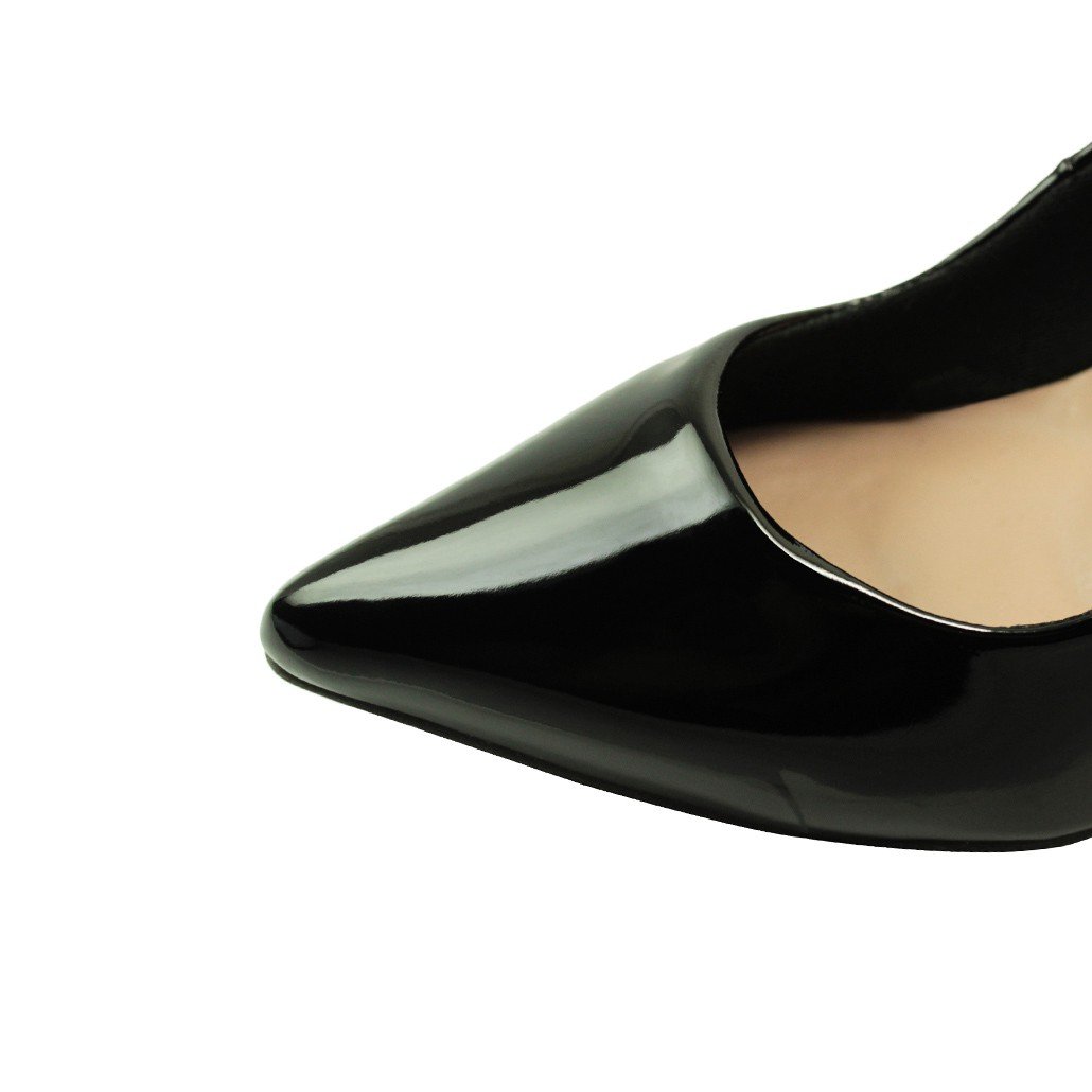 Scarpin Salto Alto Fino Luiza Sobreira Verniz Preto Mod. 4099 Preto 4
