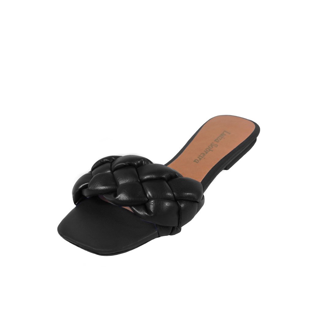 Rasteira Luiza Sobreira Trançada Preta Mod. 2095 Preto 1