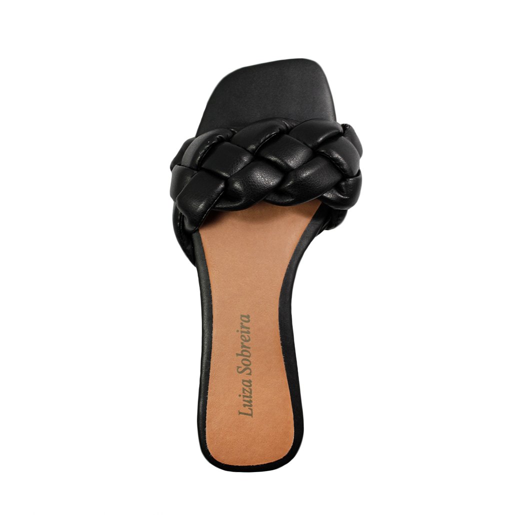 Rasteira Luiza Sobreira Trançada Preta Mod. 2095 Preto 4