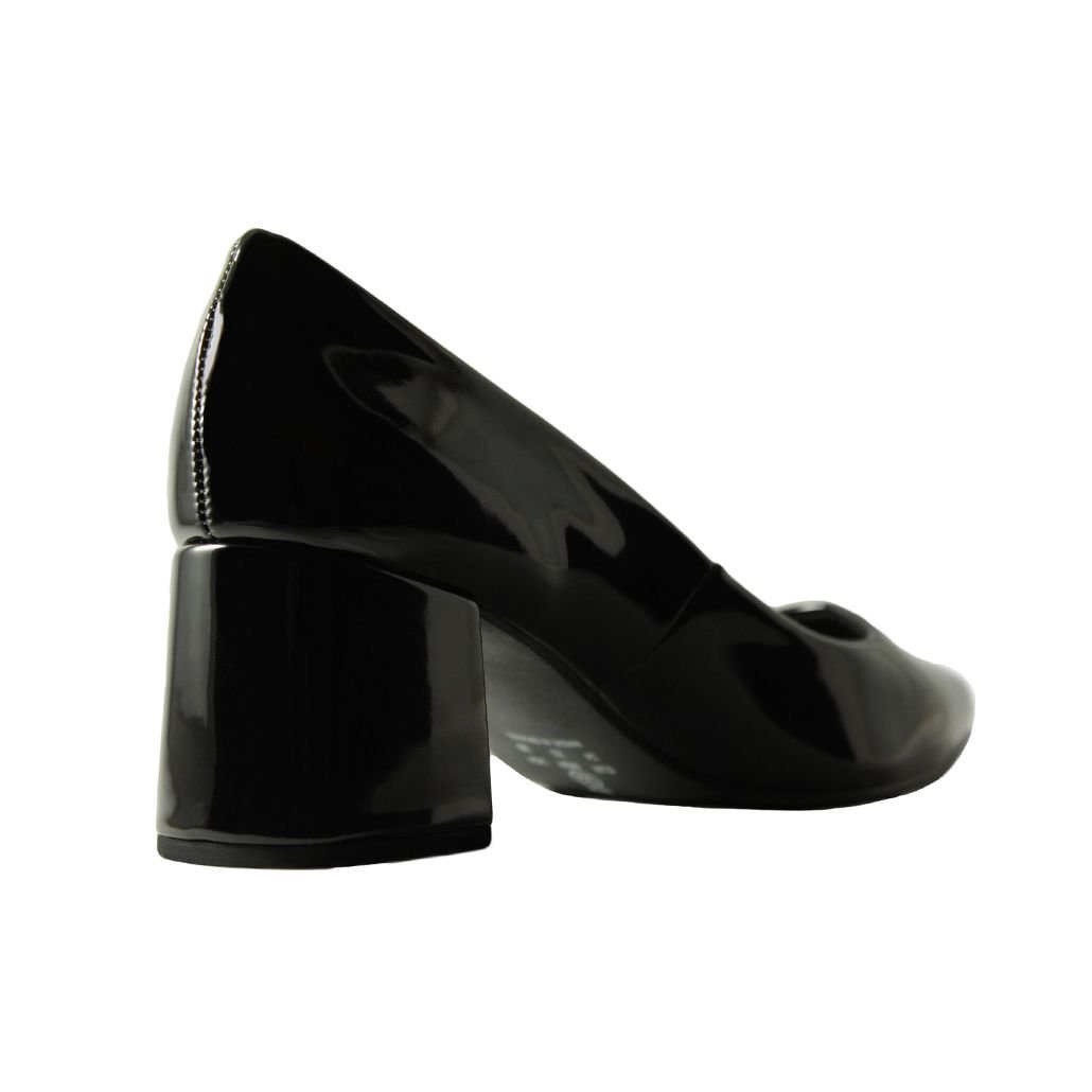 Scarpin Salto Baixo Grosso Luiza Sobreira Verniz Preto Mod. 1363 Preto 3