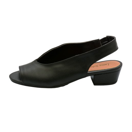 Sandália Salto Baixo Grosso 3cm Luiza Sobreira Preta Mod. 2151 Preto 2