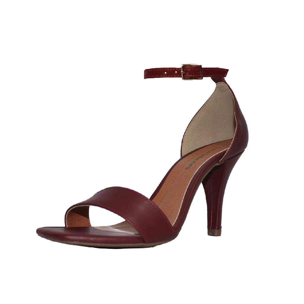 Sandália Salto Alto Fino Luiza Sobreira Marsala 2133 Vermelho