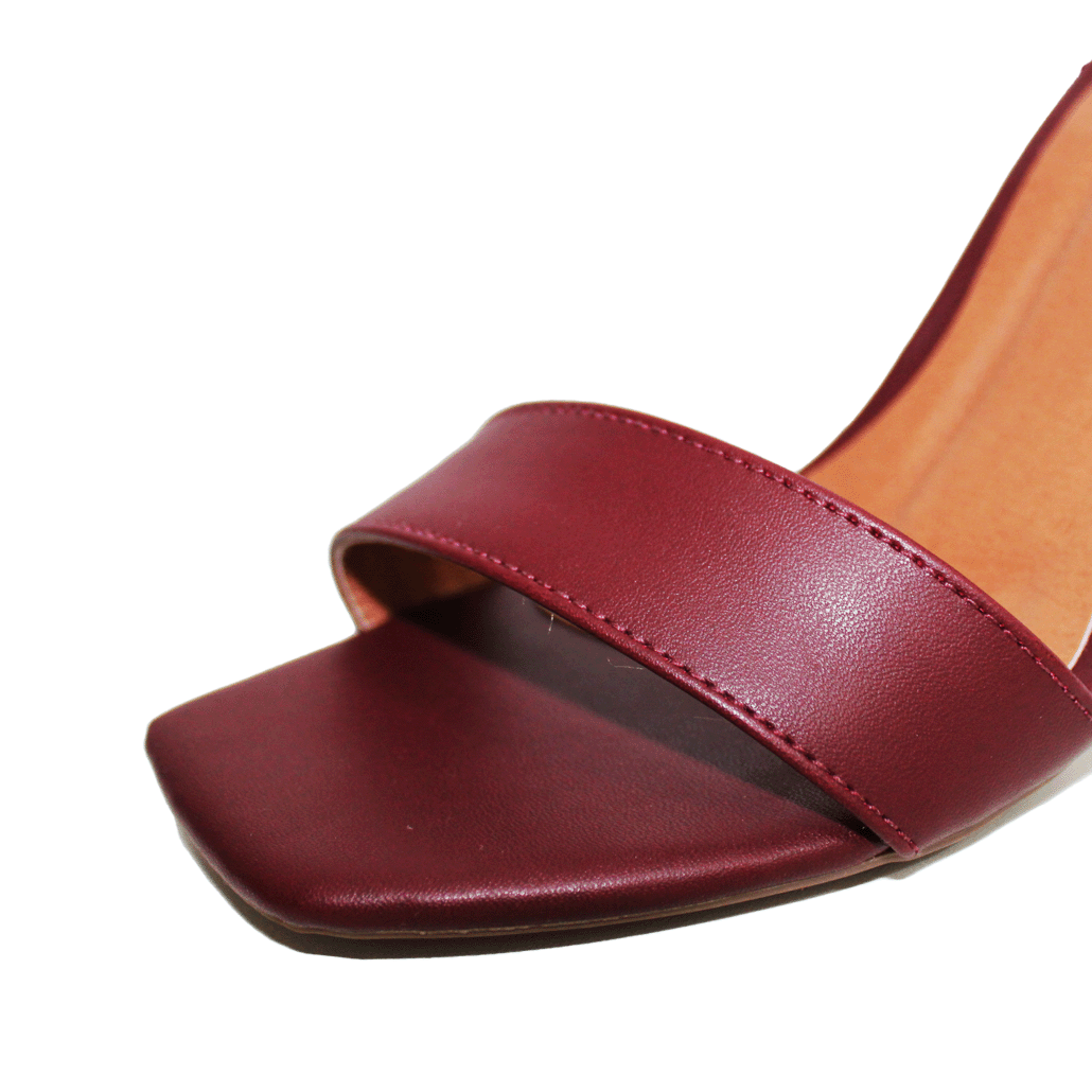 Sandália Salto Alto Fino Luiza Sobreira Marsala 2133 Vermelho