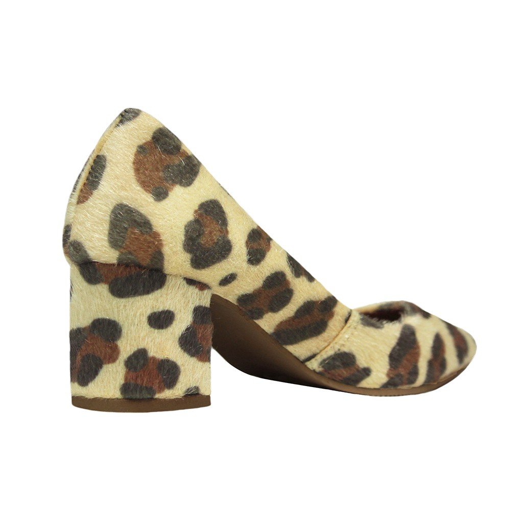 Scarpin Salto Baixo Grosso Luiza Sobreira Onça Mod. 3001 Multicores 3